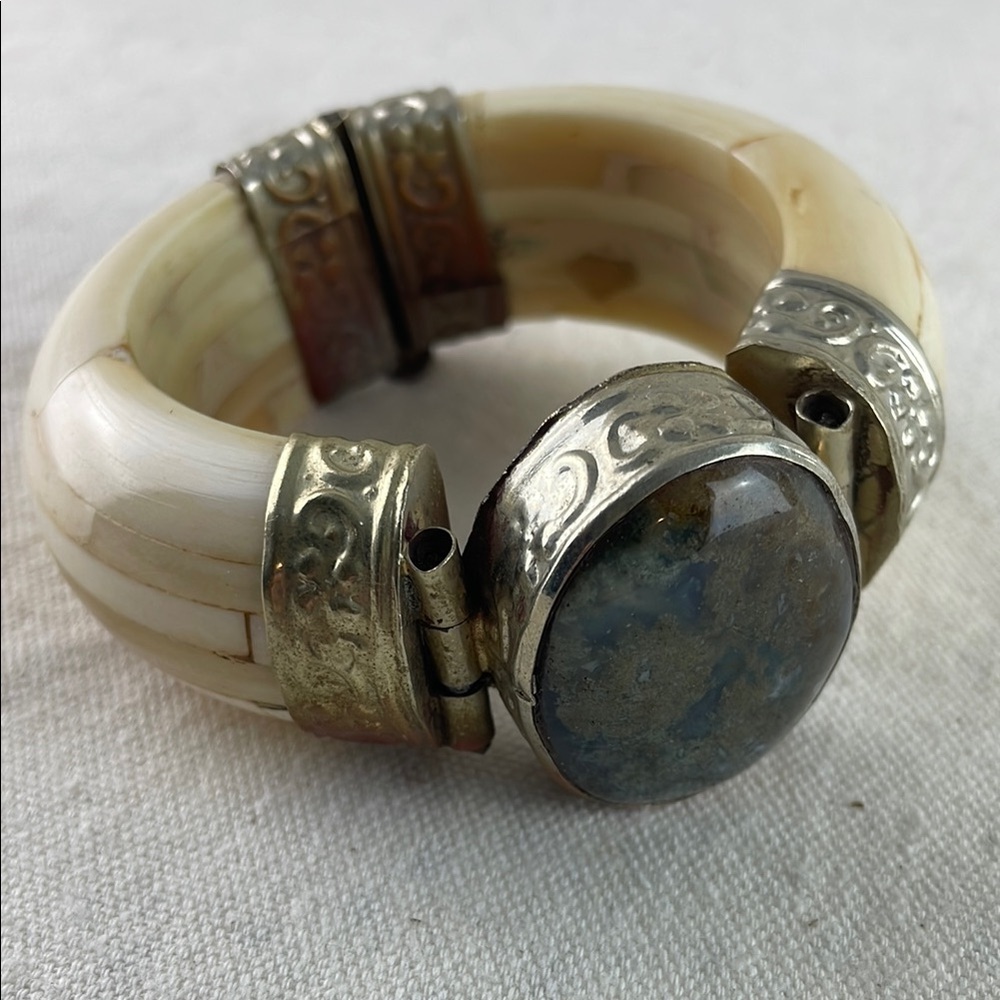 Vintage Tibetan Tribal Bone Bracelet